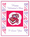 Hearts Clipart Valentine Big Rectangle Favor Tag 3.25x4